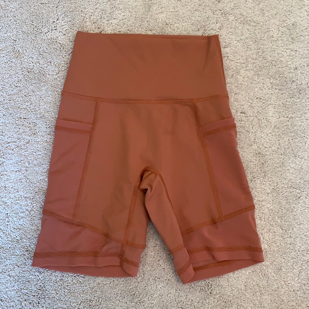 Aerie biker shorts burnt orange XS